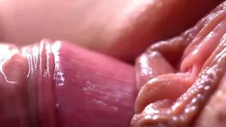 Macro creampie extremely close-up