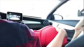 Sucking dick in public car